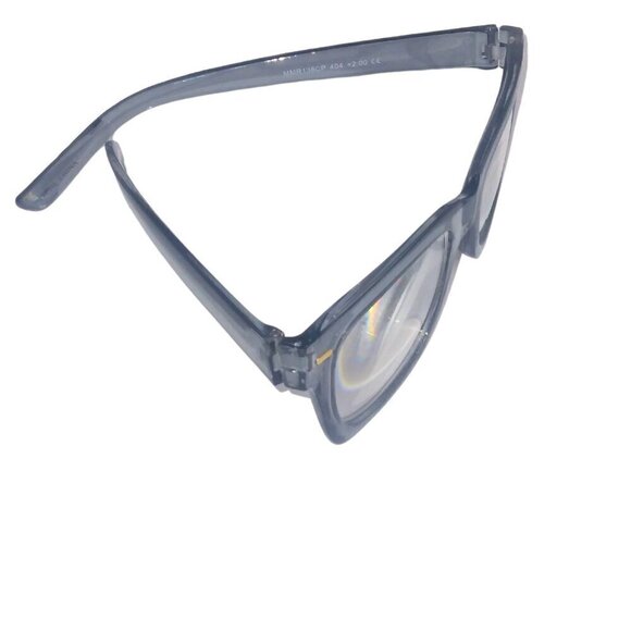 MARILYN MONROE WOMEN'S READING GLASSES +2.00 - SMOKEY GRAY RECTANGLE FRAME - Picture 3 of 3